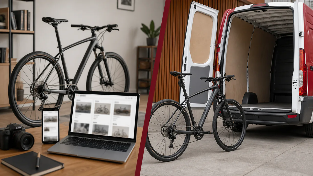 Vergleich zwischen Online-Inserat und direkter Fahrradabholung